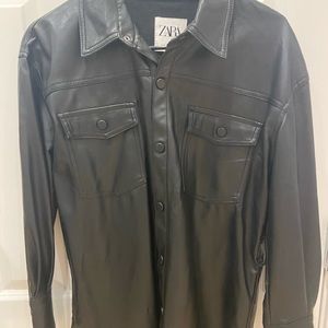 Zara leather shaket